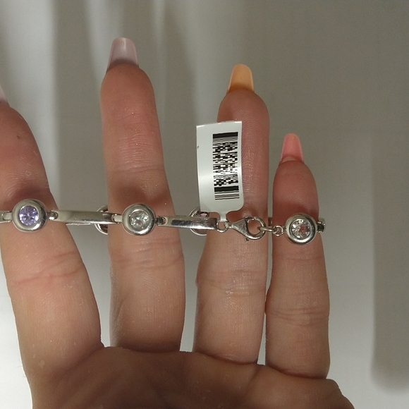 SFC Silver Multi colored stone bracelet - Picture 2 of 14